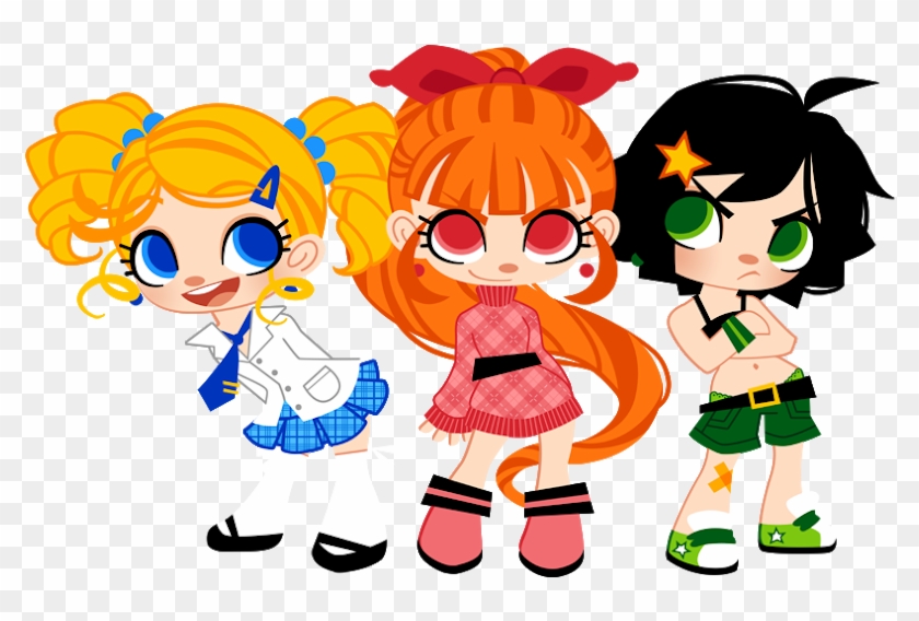 Power Puff Girls Chibi Clipart