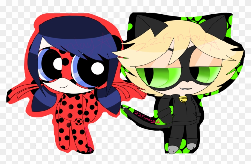 Ladybug And Cat Noir By 22funday Clipart (#1151996) - PikPng