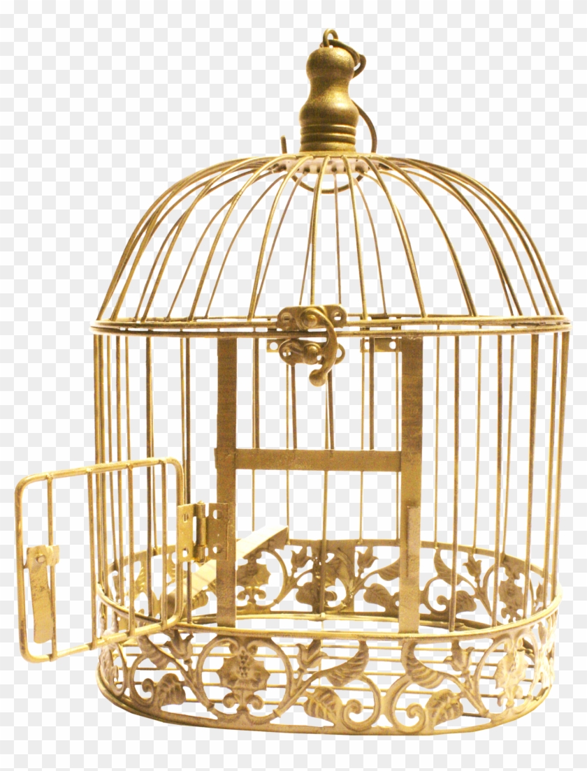 Golden Bird Cage - Gold Bird Cage Png Clipart