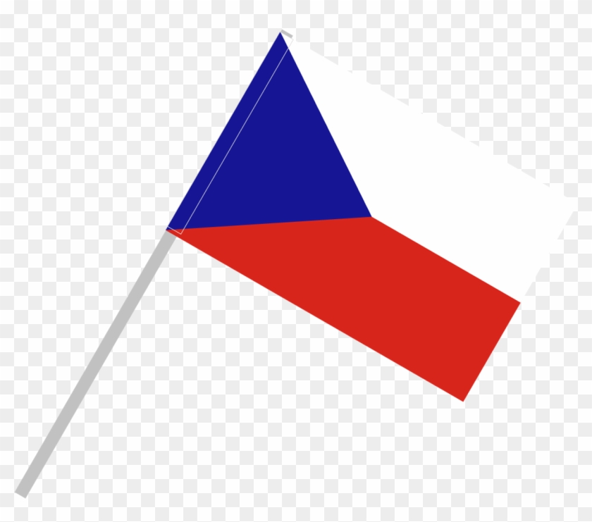 Flag With Flagpole Tunnel - Czech Republic Flag Png Clipart #1152638