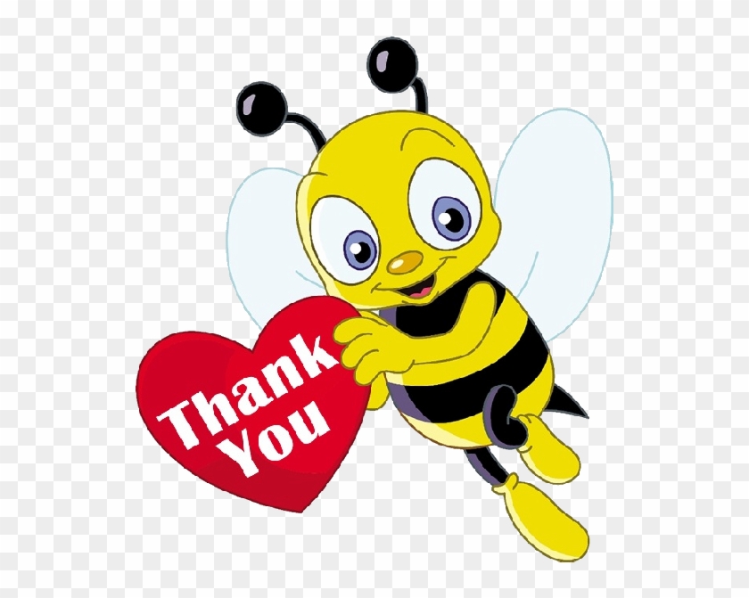 Cute Bee Cartoon , Png Download - Honey Bee Thank You Clipart #1153263