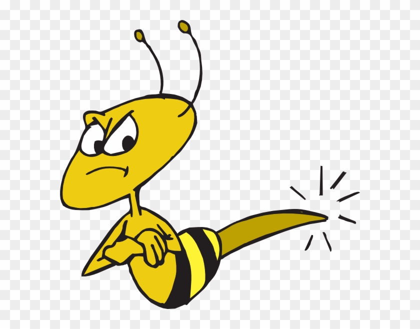 Angry Bee Clip Art - Cartoon Angry Bees - Png Download
