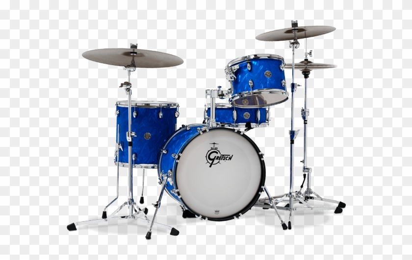New Finishes From Gretsch, Cymbal Prepack From Zildjian, - Gretsch Catalina Club Blue Satin Flame Clipart