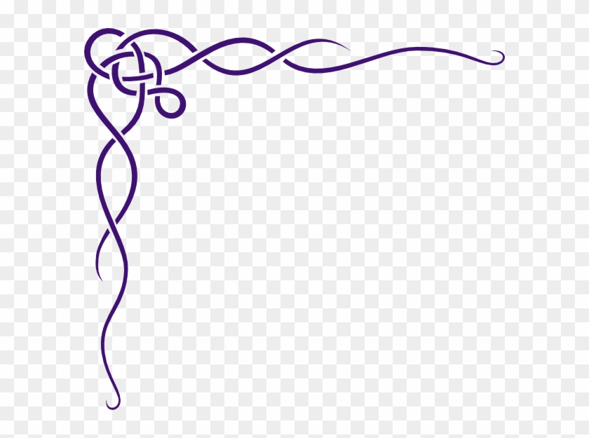 Swirls Clipart Certificate - Purple Corner Border Png Transparent Png #1153598