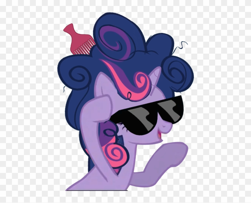 Afro, Comb, Hair Pick, Safe, Sunglasses, Twilight Sparkle - Twilight Sparkle Afro Clipart