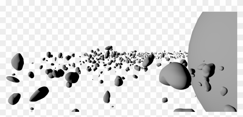 Asteroid Belt Png - Monochrome Clipart #1154233