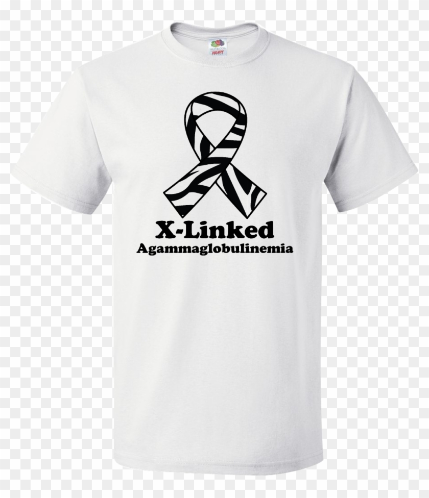 X Linked Agammaglobulinemia Zebra Ribbon Awareness - Bts Logo T Shirt Clipart