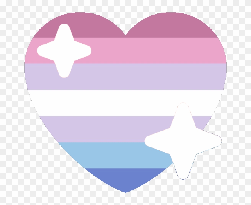 Bigender Sparkle Heart Discord Emoji - Discord Asexual Heart Emot Clipart