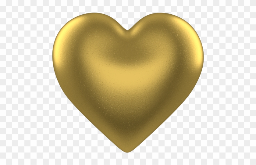 Gold Heart Clipart - Transparent Background Gold Heart Png