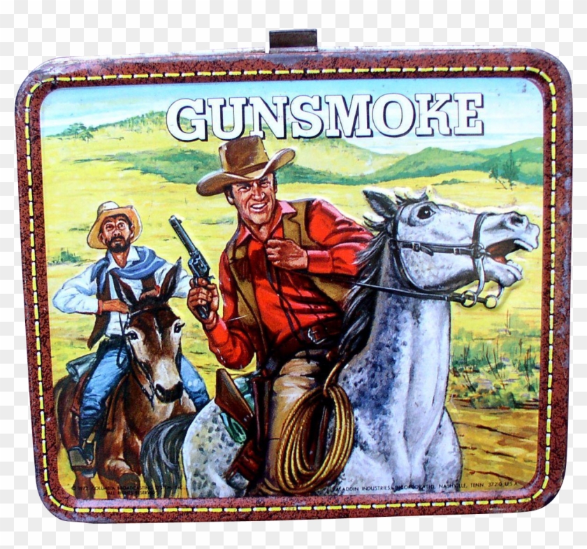 Gunsmoke Tv Show 1972 Metal Lunchbox - Gunsmoke Lunch Box Clipart