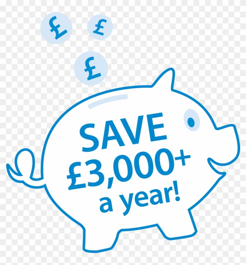 You Could Save £3000 A Year When You Quit Smoking - Illustration Clipart