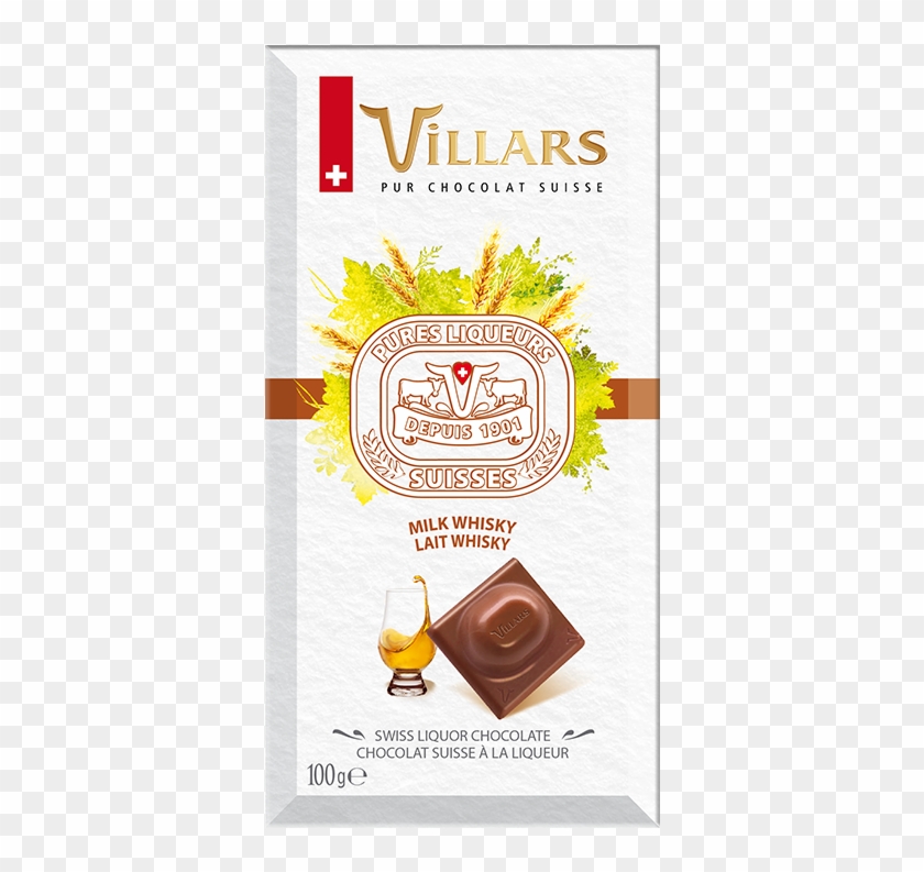 Villars Swiss Milk Chocolate Bar Filled With Whiskey - Villars Pure Swiss Swiss Milk Chocolate Williams Pear Clipart