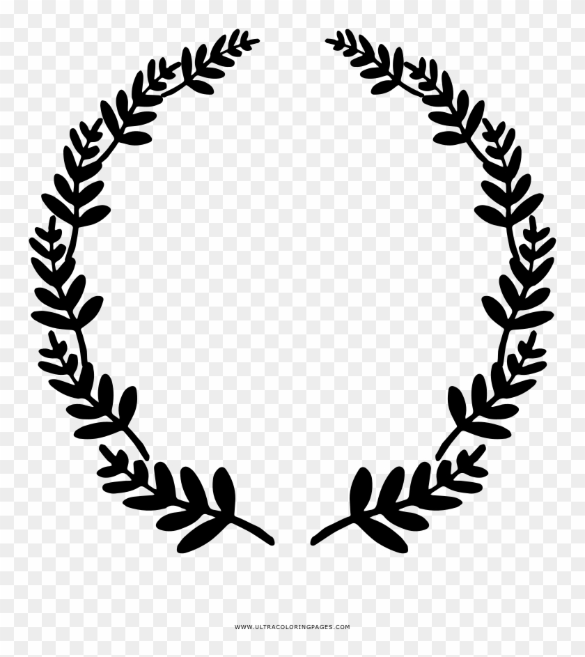 Laurel Wreath Coloring Page - Best At Everything Award Clipart #1156464