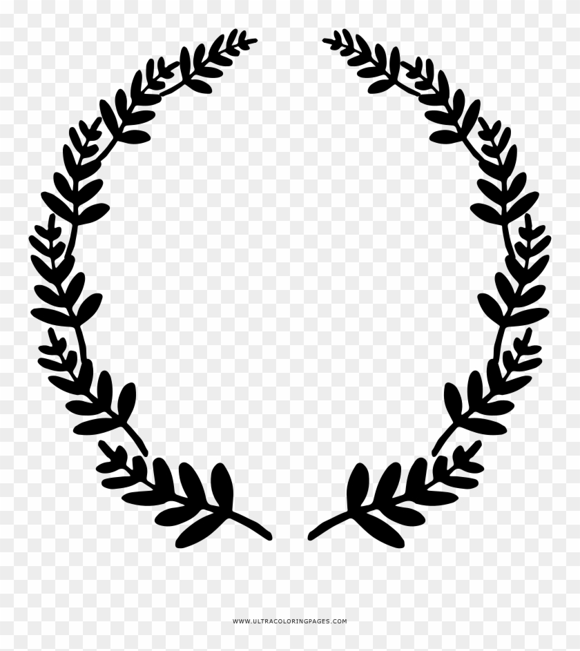 Laurel Wreath Coloring Page - Best At Everything Award Clipart #1156464