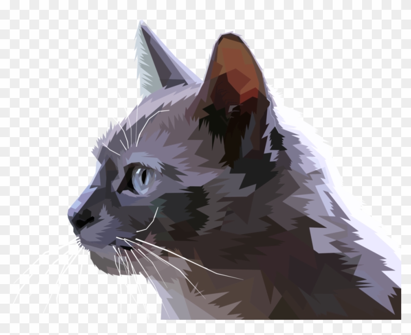 Domestic Short-haired Cat Whiskers Animal Drawing - Cat Profile Clipart #1156469