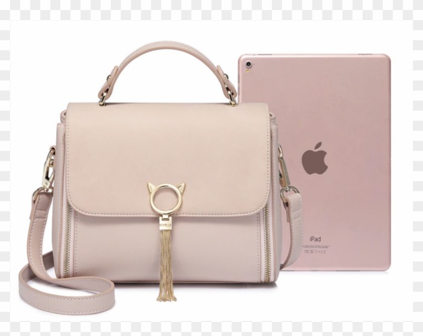 Pink Pu Leather Ladies Crossbody Or Shoulder Handbag - Handbag Clipart
