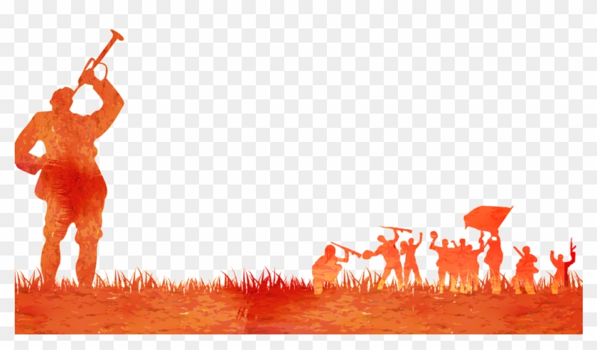 Long March Horn Pattern - 吹 响 号角 Clipart