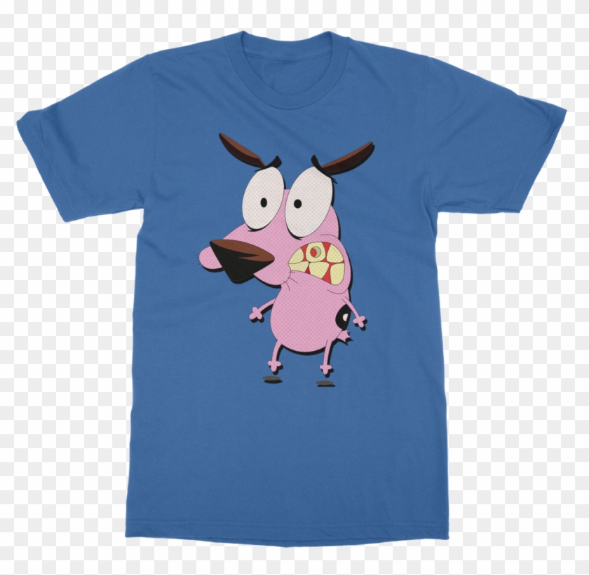 Courage The Cowardly Dog Classic Adult T-shirt - T-shirt Clipart #1157584