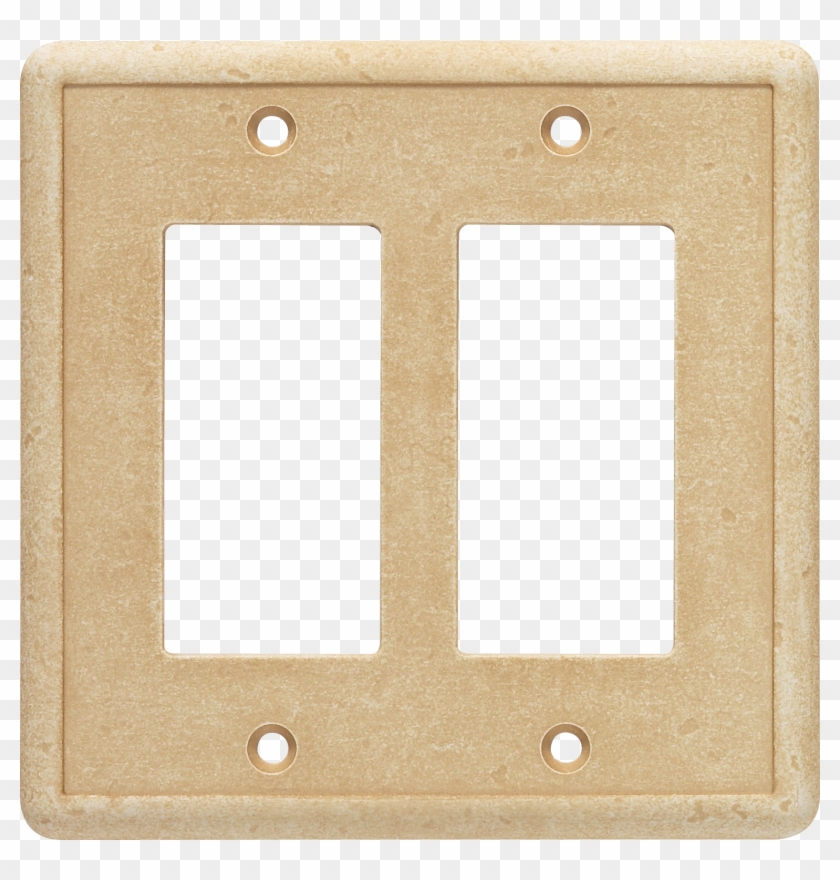 Double Gfci Wall Plate Sahara - Wood Clipart
