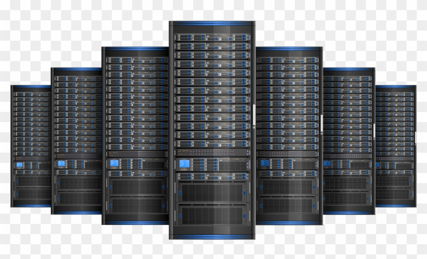 Row Of Servers Tinypng Mask - Tower Server Image Png Clipart