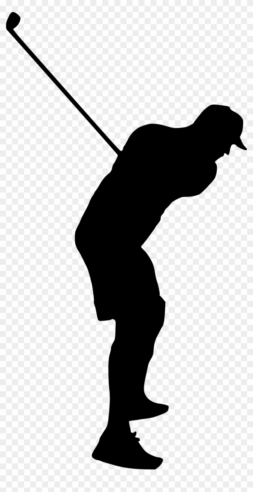 Free Download - Silhouette Of Golfer Transparent Clipart #1158780