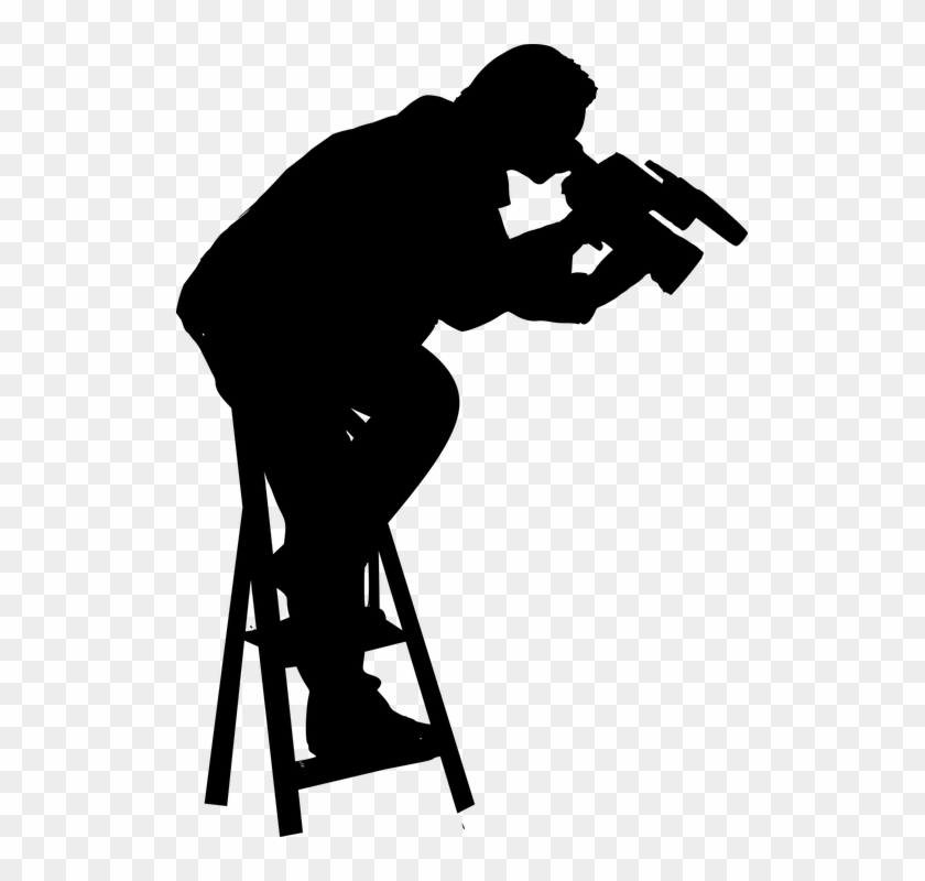Silhouette Cameraman Job Working Actor Aiming - Silhouette Actor Clipart #1158945