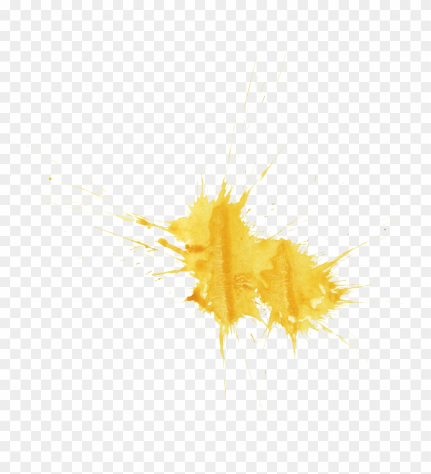 20 Yellow Watercolor Splatter - Illustration Clipart #1159331