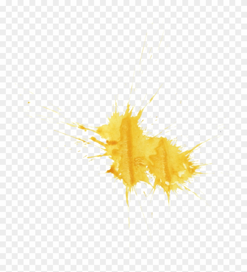 20 Yellow Watercolor Splatter - Illustration Clipart