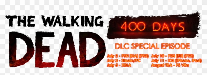 The Walking Dead - Telltale Walking Dead 400 Days Logo Clipart #1159618