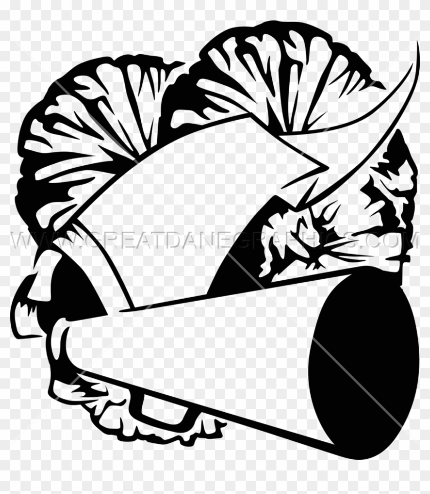Cheer Graphics - Pom Poms Cheerleading Drawings Clipart