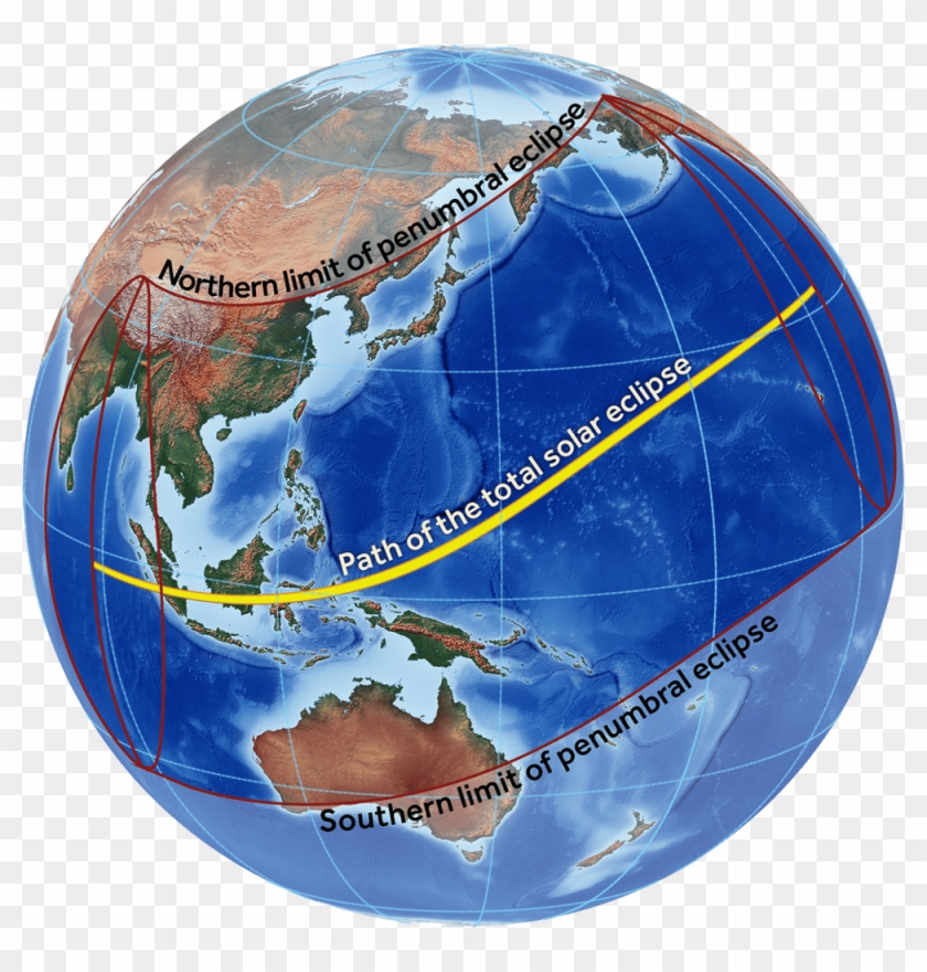 Great American Eclipse/michael Zeiler - Eclipse 2017 Path Globe - Png Download #1160422