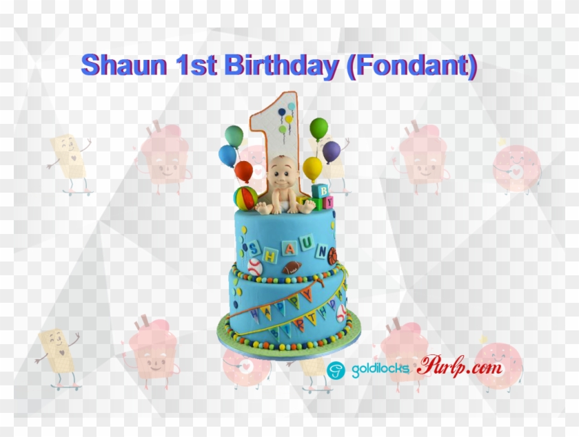 Goldilocks Shaun 1st Birthday Fondant - First Birthday Theme Cakes Clipart