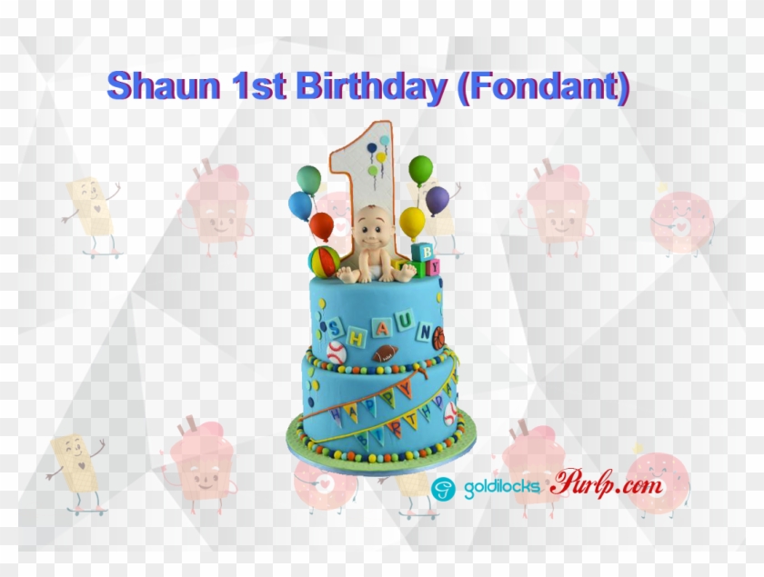 Goldilocks Shaun 1st Birthday Fondant - First Birthday Theme Cakes Clipart #1161243