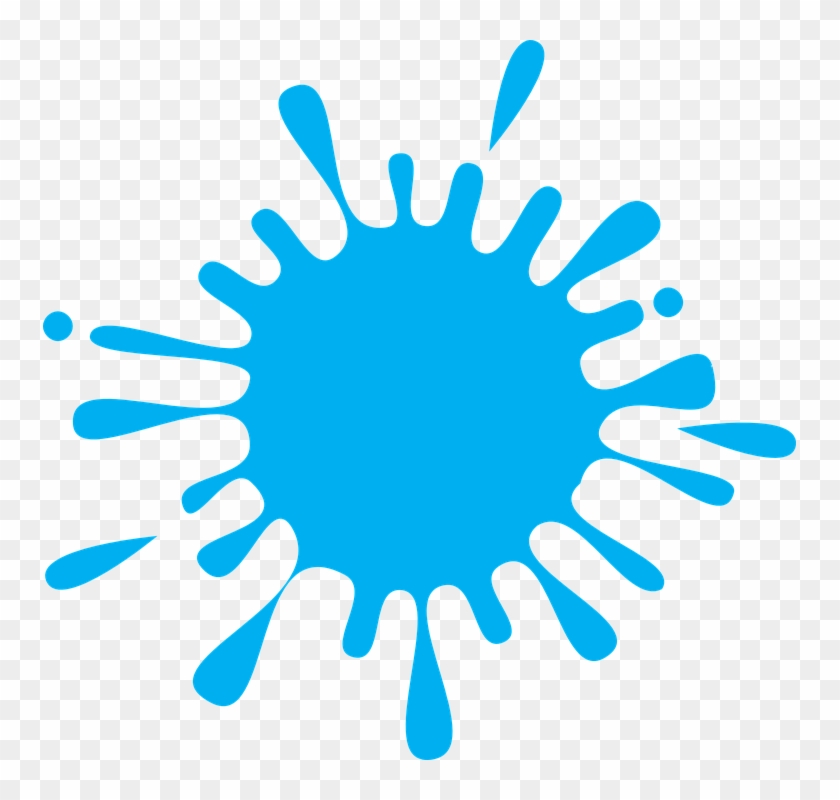 Paint Splatter Sky Blue Clipart