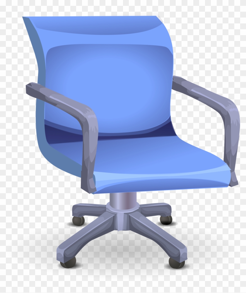 This Free Icons Png Design Of Blue Office Chair Clipart