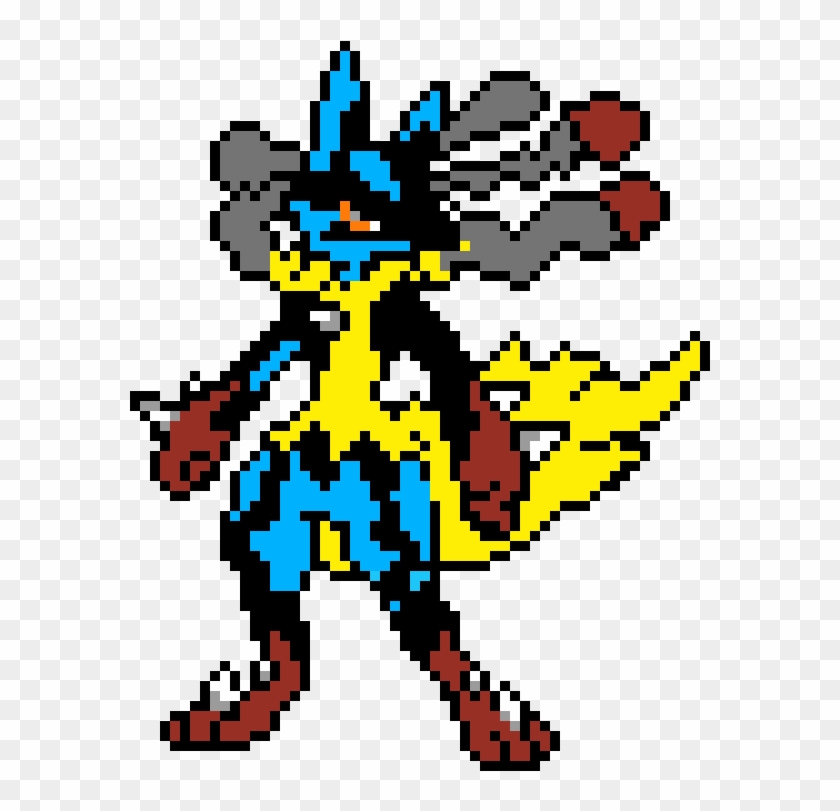 Mega Lucario - Mega Lucario Pixel Art Clipart