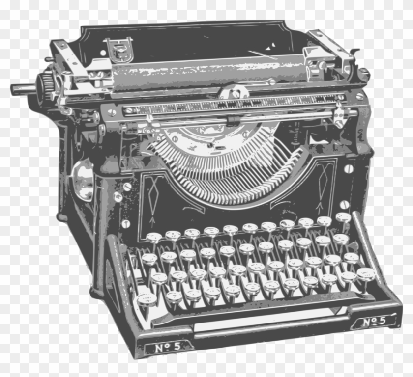 Typewriter Machine Office Supplies Invention - Typewriter Invention Clipart #1162982