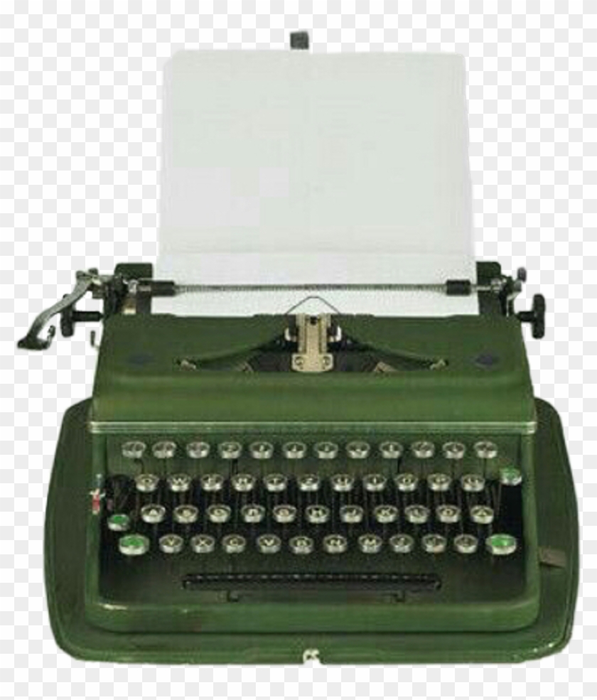 Typewriter Sticker - Aesthetic Moodboard Png Green Clipart