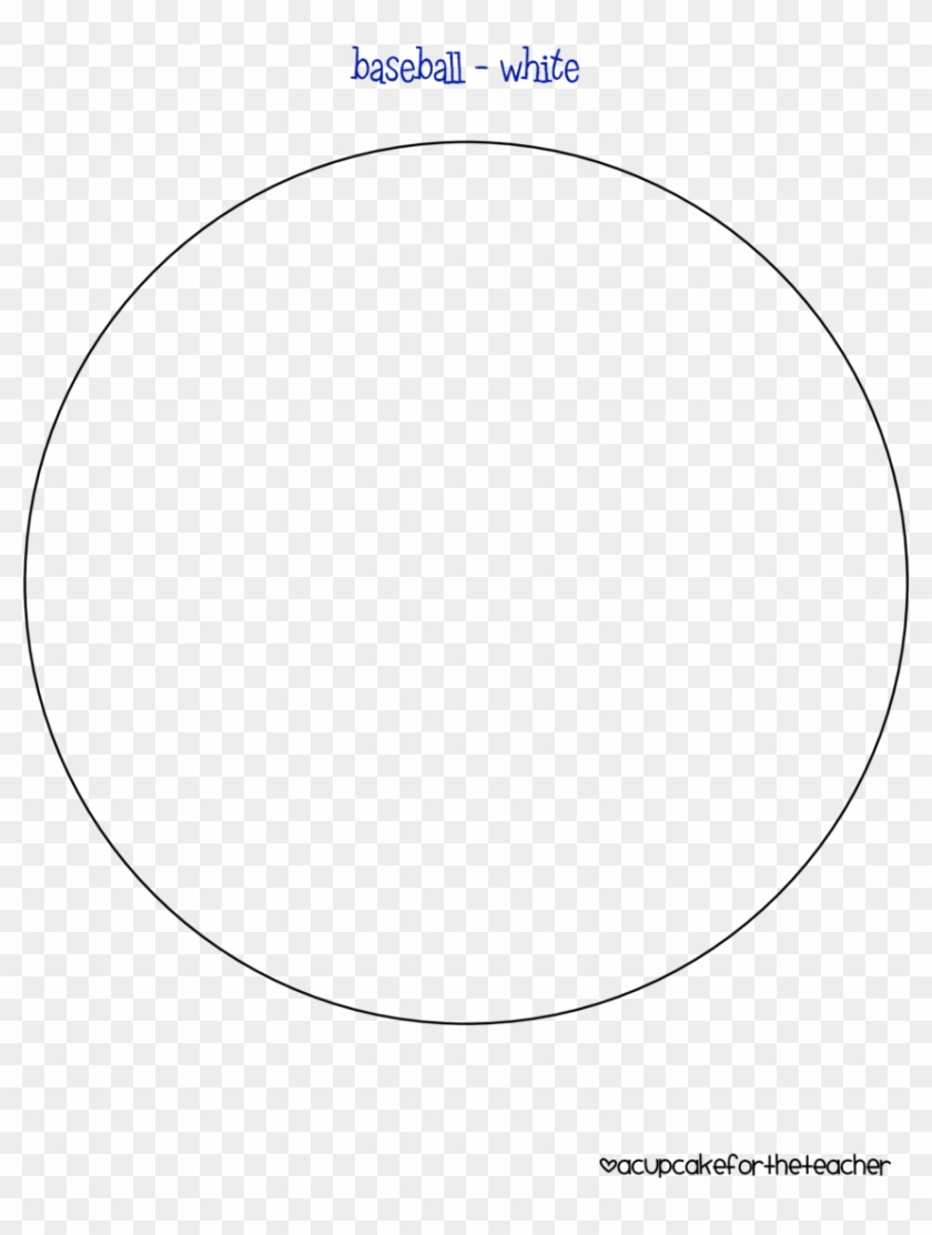 Baseball - White Acupcakefortheteacher - Circle Clipart