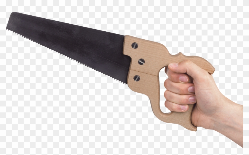 Download - Hand Holding Hand Saw Clipart #1163102