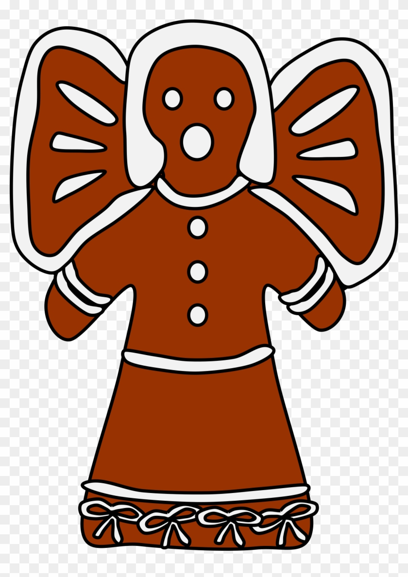The Gingerbread Man Gingerbread House Computer Icons - Gingerbread Man Angel Clipart #1163279
