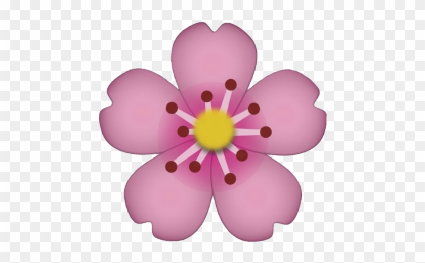 Flower Emoji Emoticon Sticker Tumblr New Pink Plant - Ios Flower Emoji Png Clipart #1163312