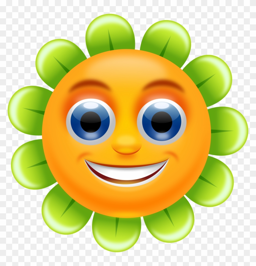 Smiling Flower Remix By Monsterbraingames - Smiley Flowers Clip Art - Png Download