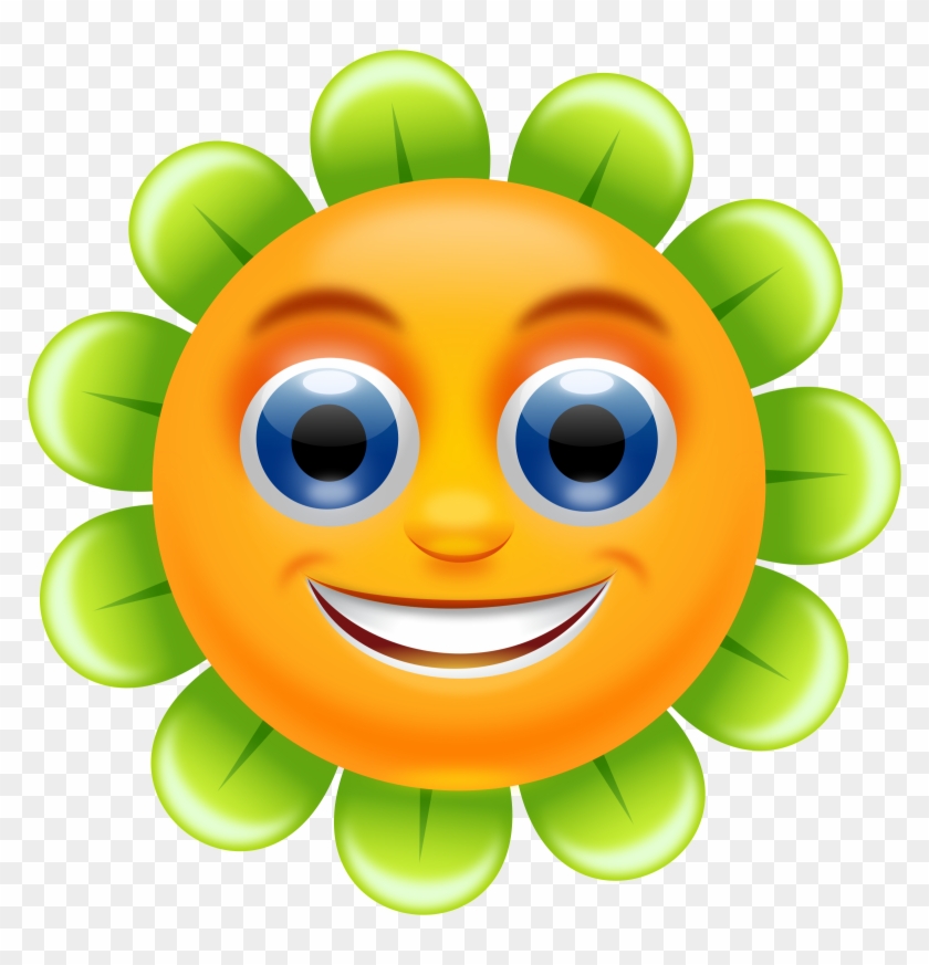 Smiling Flower Remix By Monsterbraingames - Smiley Flowers Clip Art - Png Download #1163384