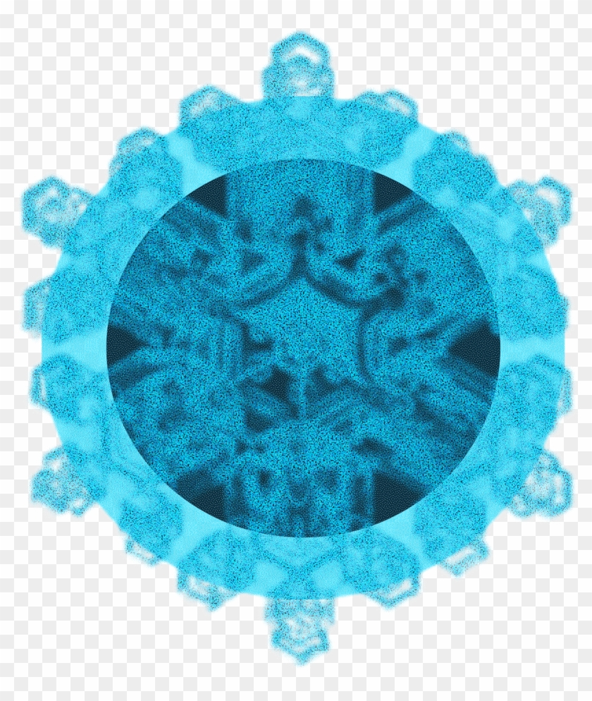 Blue Black Crystal Ice Flower Snowflake Png And Psd - Blue Clipart #1163727