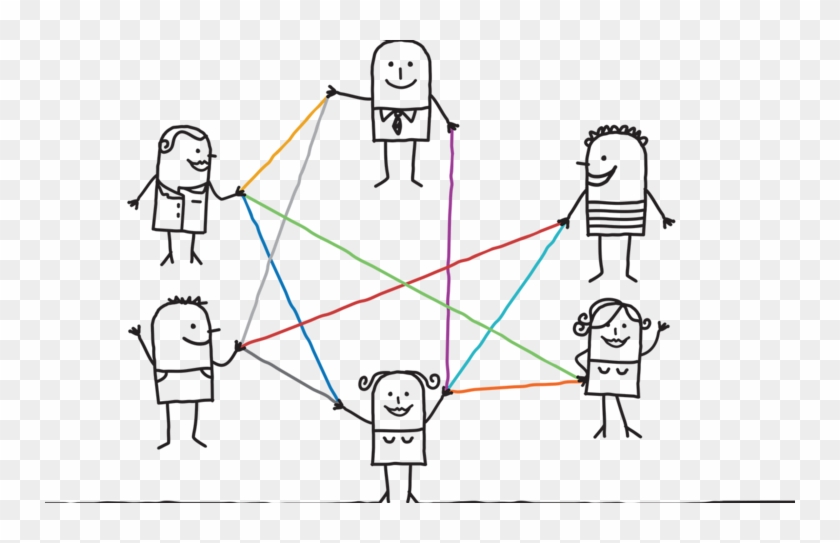 Sharing Concept Squiggly Figures - Nouvel An 2019 Caricature Clipart #1164002