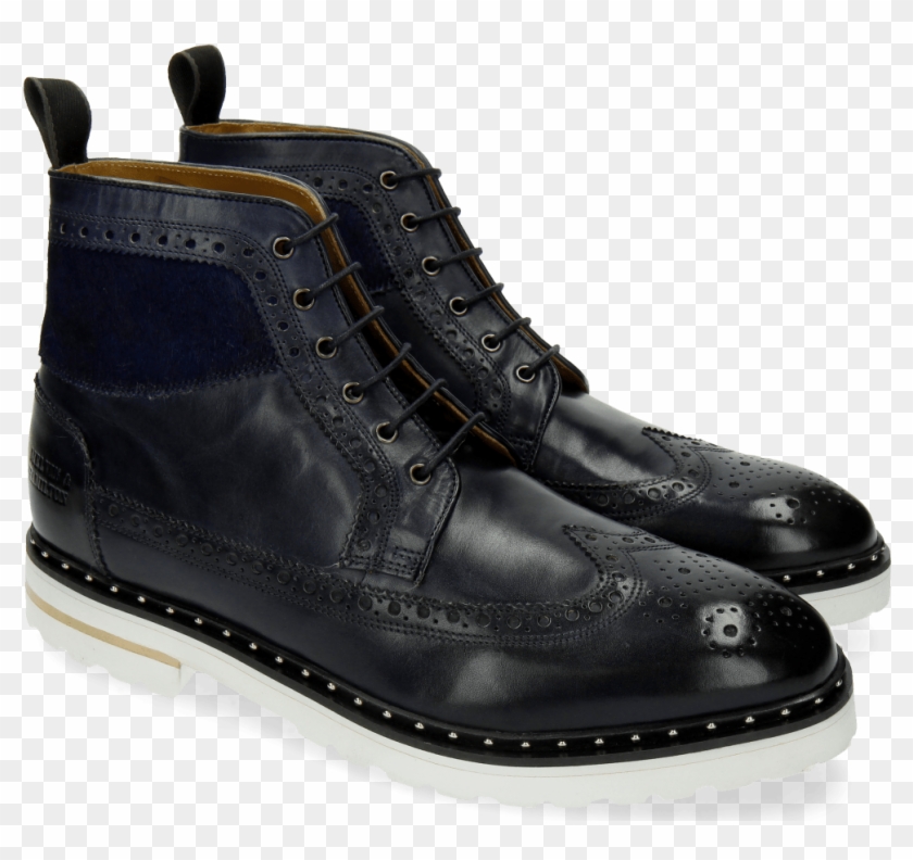 Ankle Boots Matthew 9 Hair On Navy - Work Boots Clipart #1164220