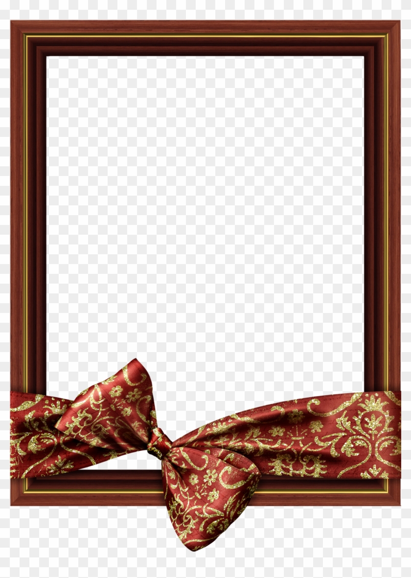 Brown Classic Transparent Png Frame With Bow Clipart #1164449