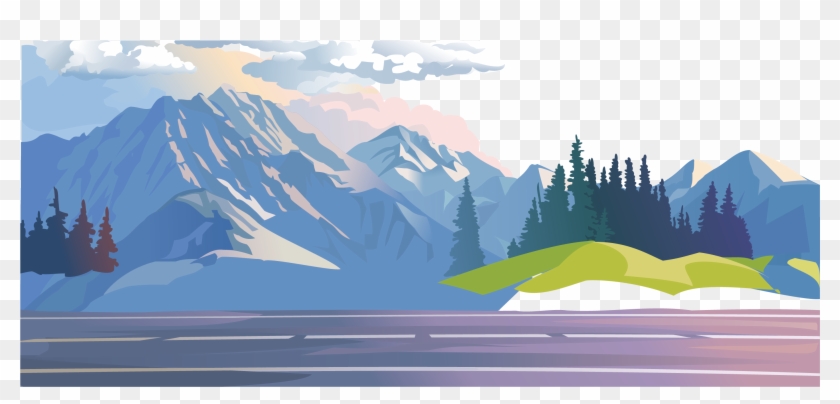 Arctic Clipart Mountains - Vector Landscape - Png Download #1164599