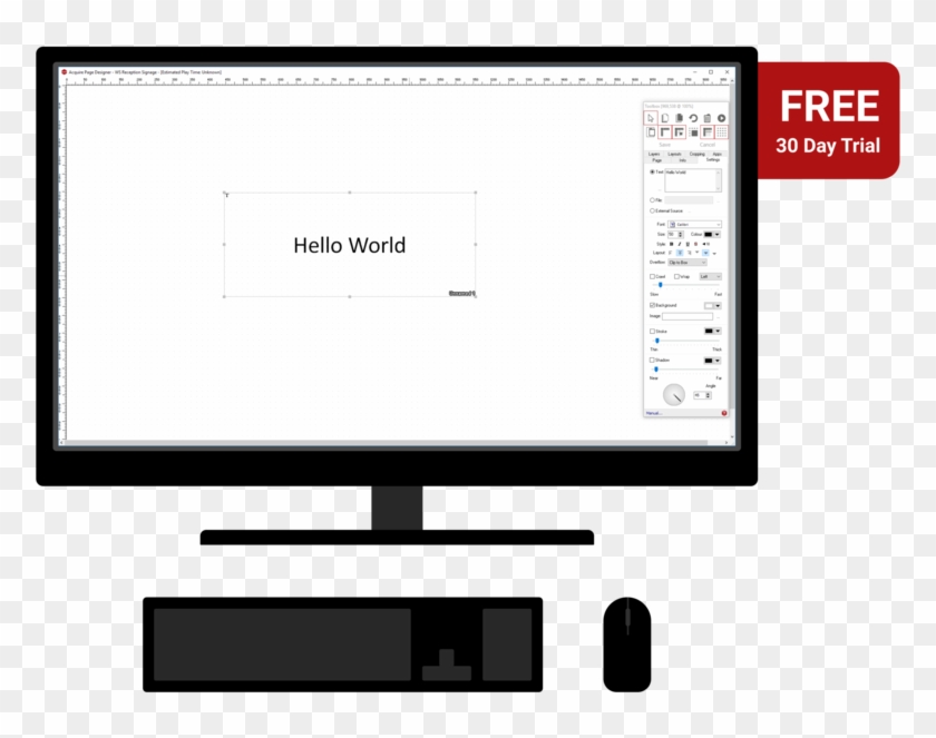 Acquire Editor Monitor - Led-backlit Lcd Display Clipart